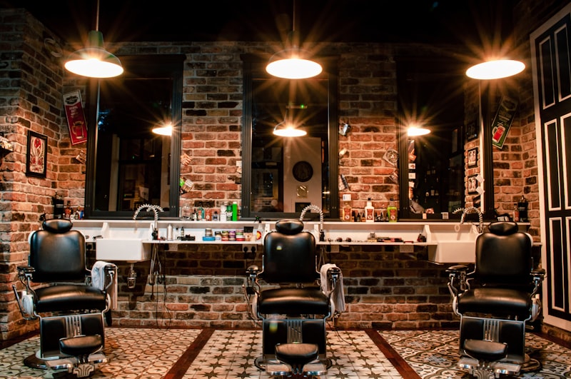 Professional barber at work in Michael's Hair Salon